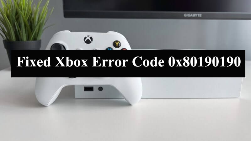 Xbox Error Code 0x80190190